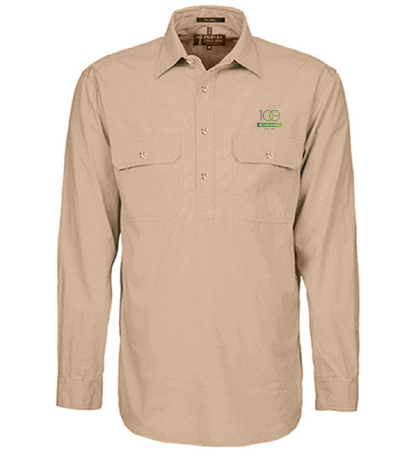 Men's Pilbara Premium Cotton Work Shirt - closed front style