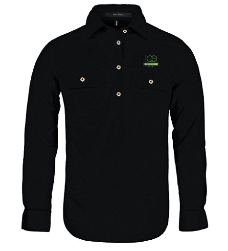 Ladies Pilbara Premium Cotton Work Shirt - closed front style