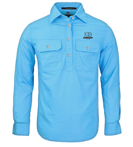 Ladies Pilbara Premium Cotton Work Shirt - closed front style