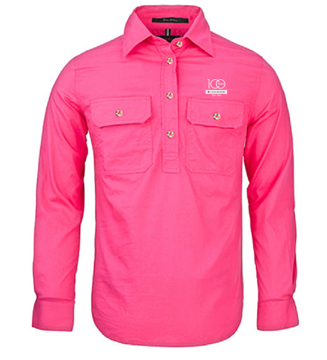 Ladies Pilbara Premium Cotton Work Shirt - closed front style