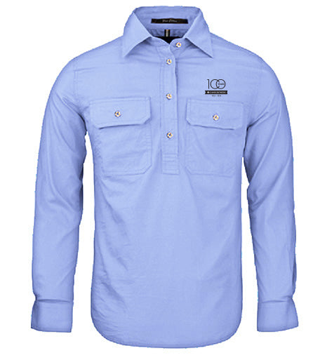 Ladies Pilbara Premium Cotton Work Shirt - closed front style