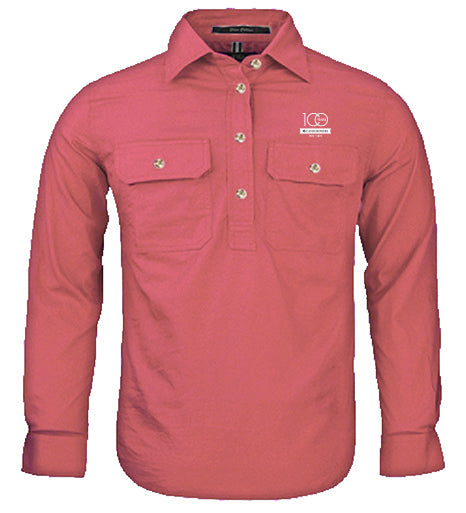 Kid's Pilbara Premium Cotton Work Shirt - closed front style