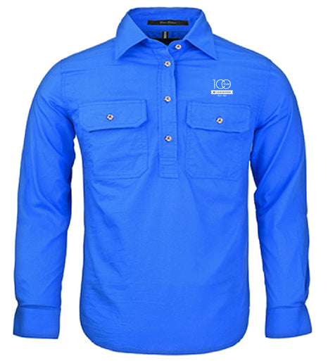 Kid's Pilbara Premium Cotton Work Shirt - closed front style