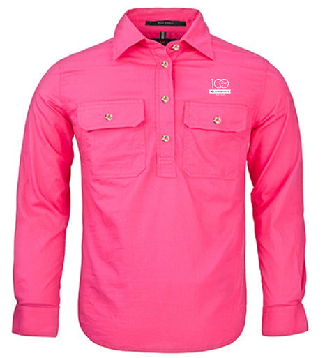 Kid's Pilbara Premium Cotton Work Shirt - closed front style