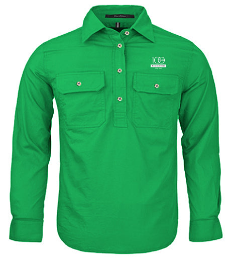 Kid's Pilbara Premium Cotton Work Shirt - closed front style