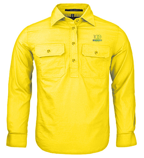 Kid's Pilbara Premium Cotton Work Shirt - closed front style