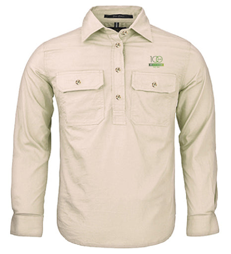 Kid's Pilbara Premium Cotton Work Shirt - closed front style