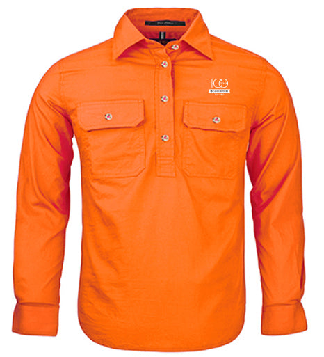 Kid's Pilbara Premium Cotton Work Shirt - closed front style