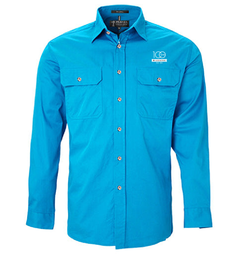 Men's Pilbara Premium Cotton Work Shirt - open front style