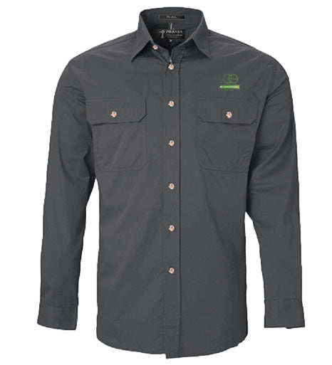 Men's Pilbara Premium Cotton Work Shirt - open front style