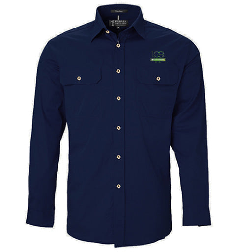 Men's Pilbara Premium Cotton Work Shirt - open front style