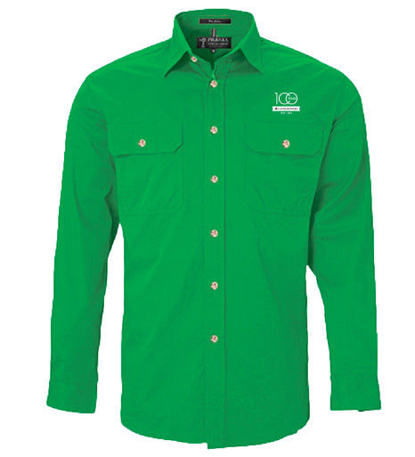 Men's Pilbara Premium Cotton Work Shirt - open front style