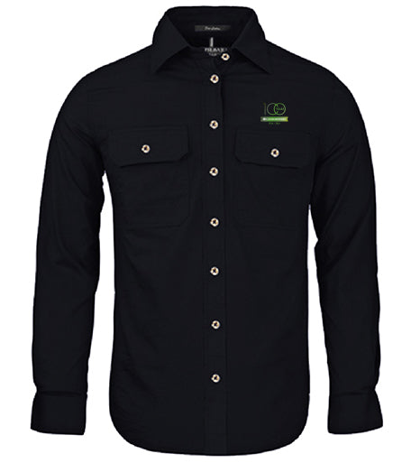 Ladies Pilbara Premium Cotton Work Shirt - open front style